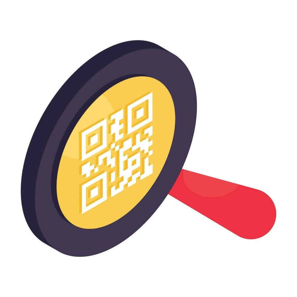 A trendy vector design of search barcode