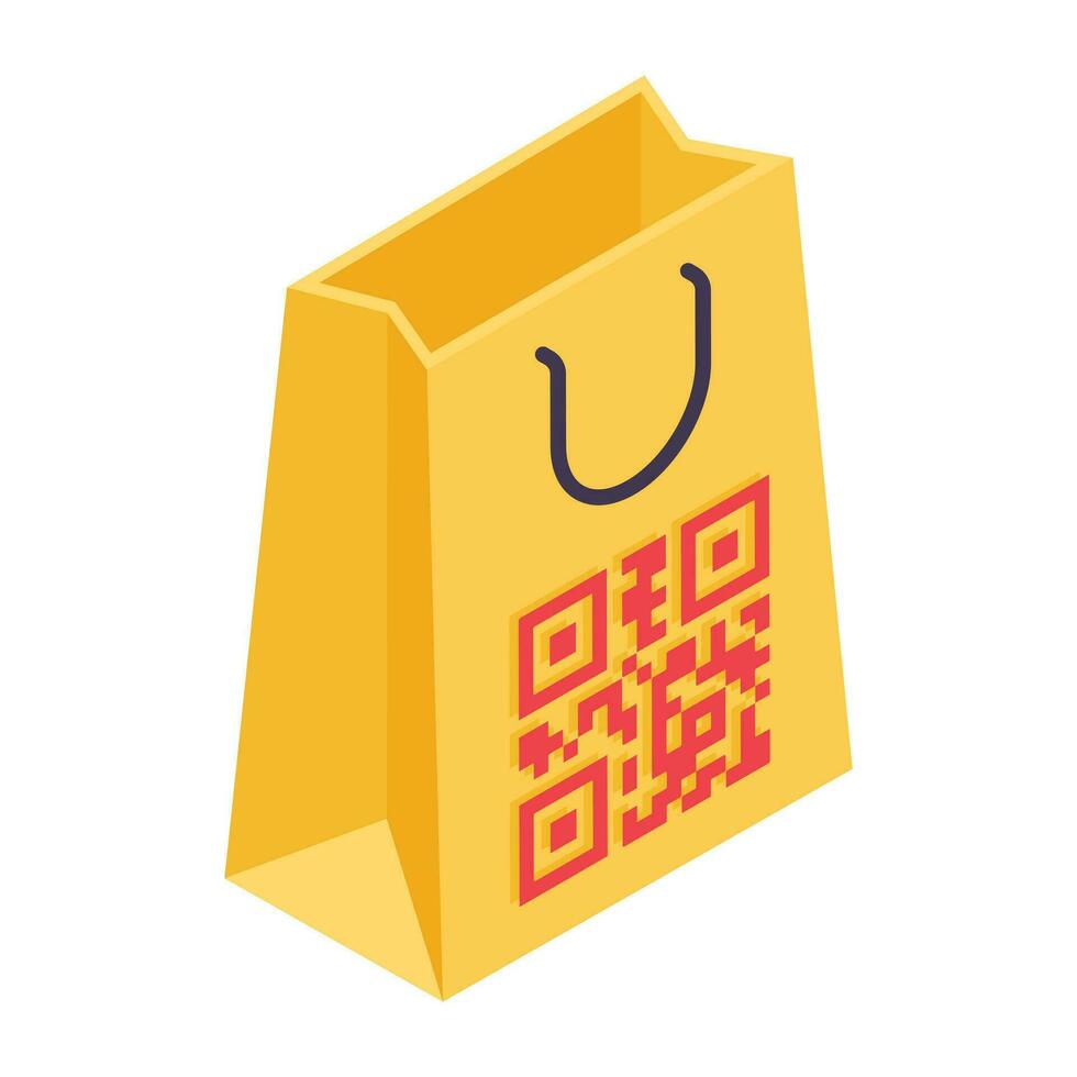 Trendy vector design of shopping bag