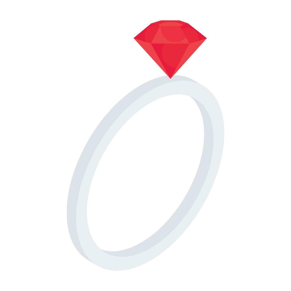 icono de descarga premium del anillo de diamantes vector