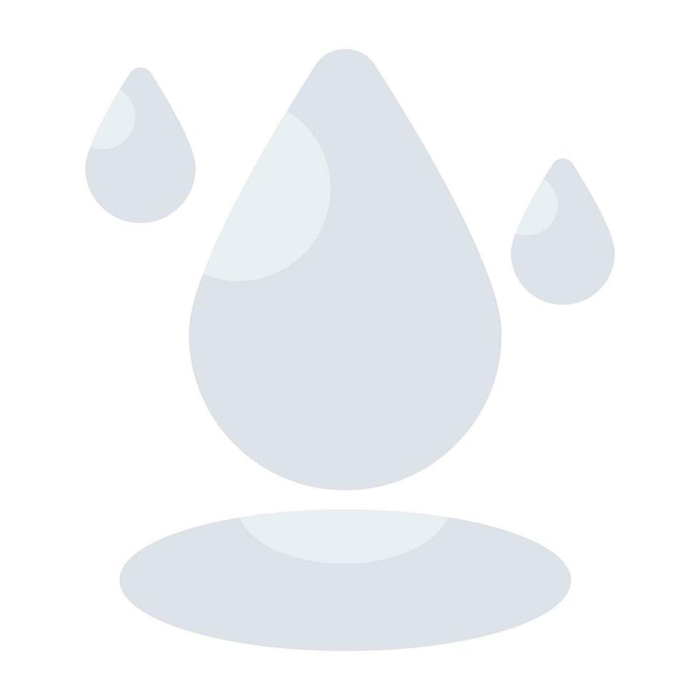 Conceptual isometric design icon of water drops vector