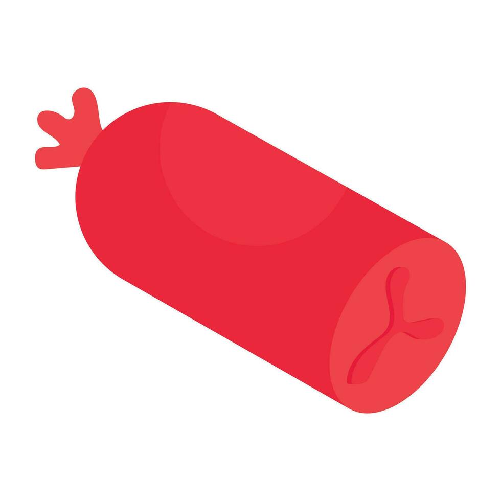 A unique design icon of sausage cut vector