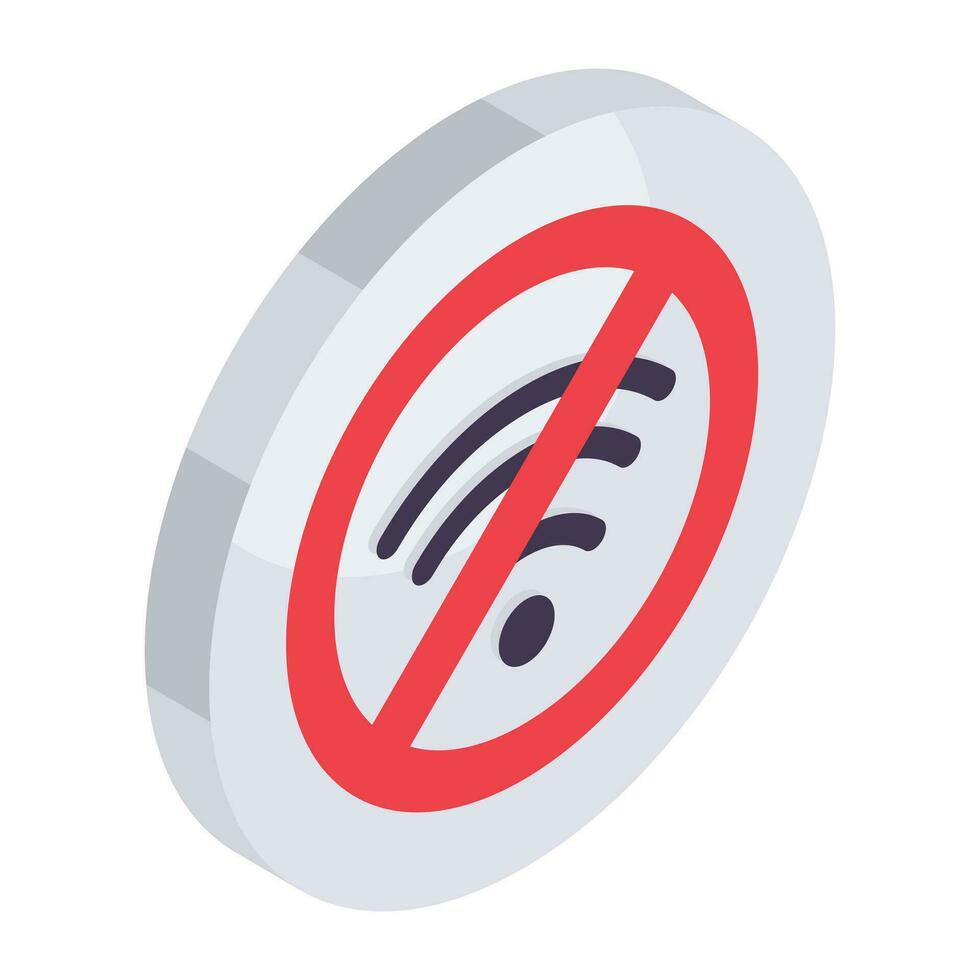 Premium download icon of no wifi vector