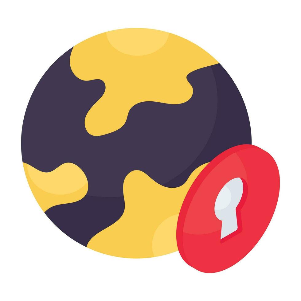 Modern design icon of global security vector
