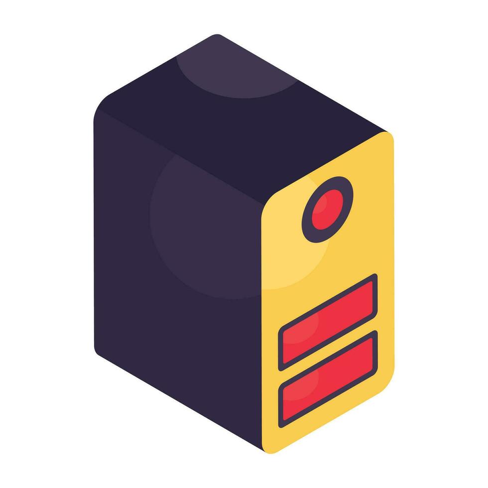 An icon design of cpu, central processing unit vector