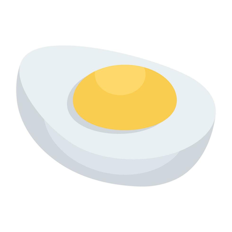 Boiled egg icon, editable vector