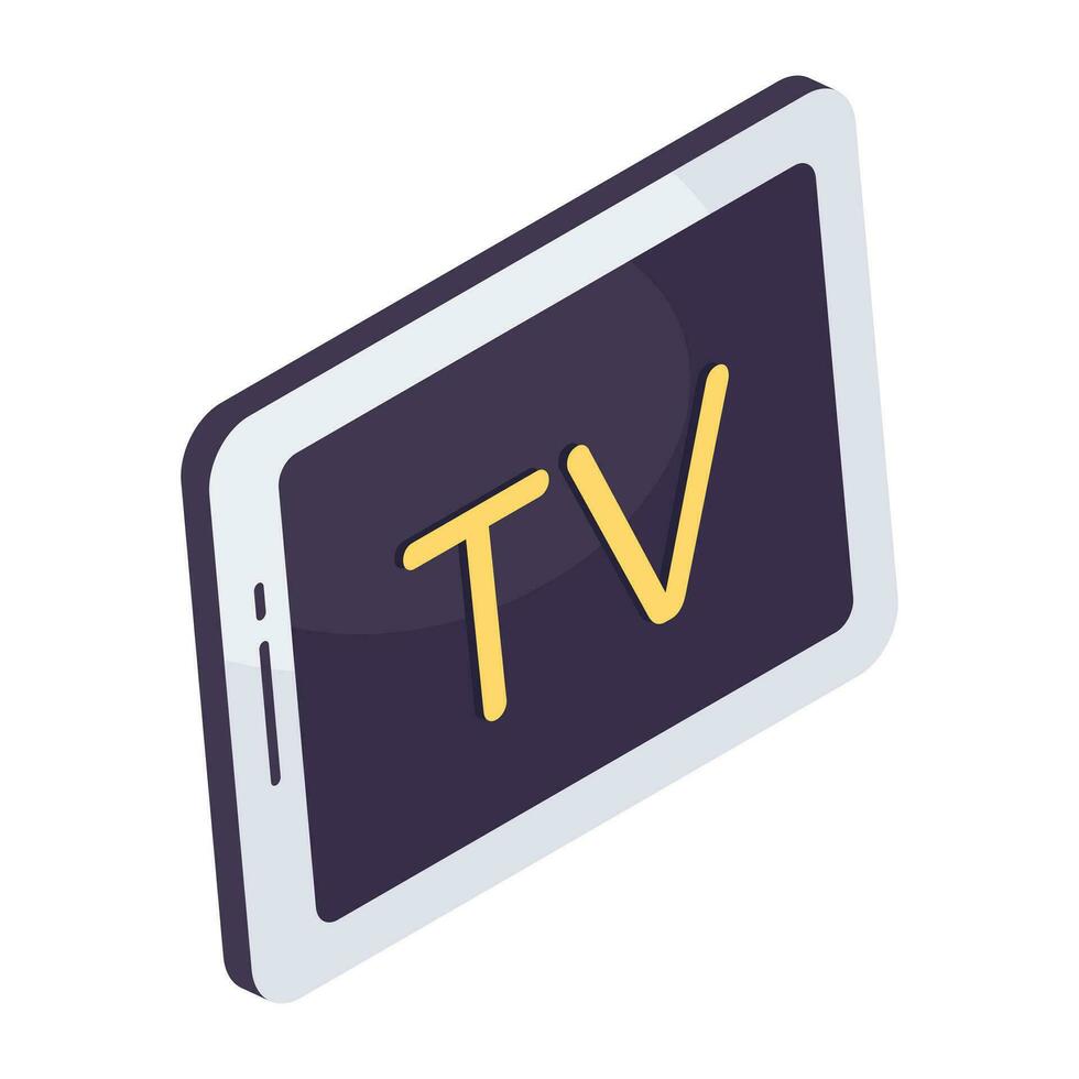 A unique design icon of mobile tv vector