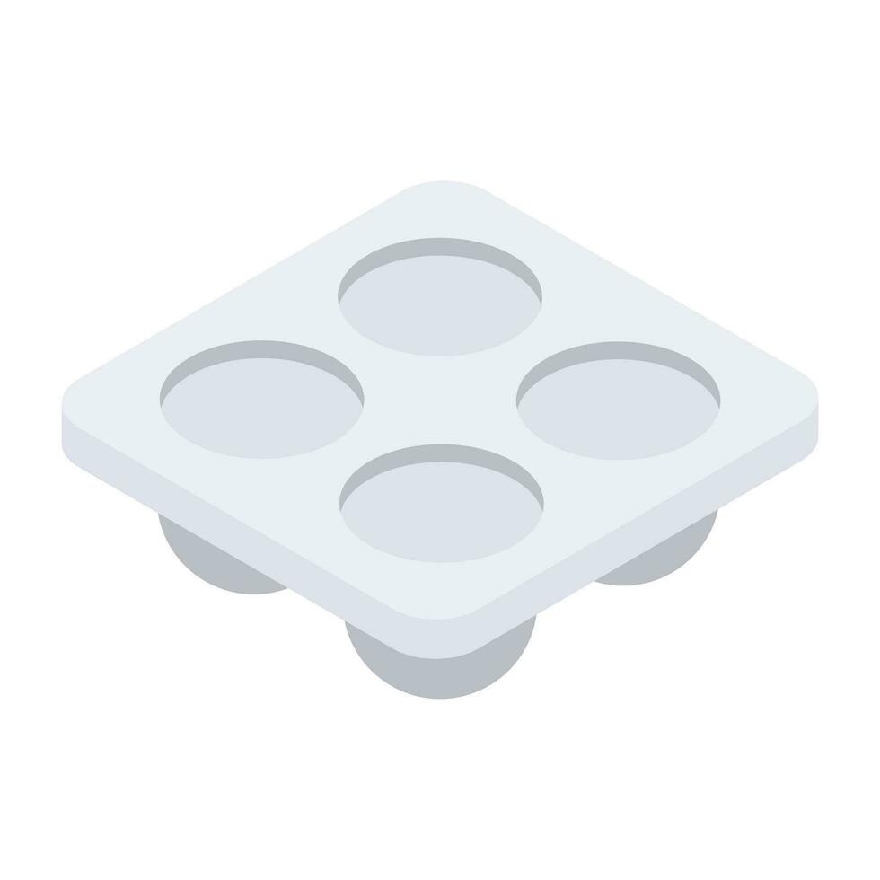 Perfect design icon of ice cube plastic tray vector