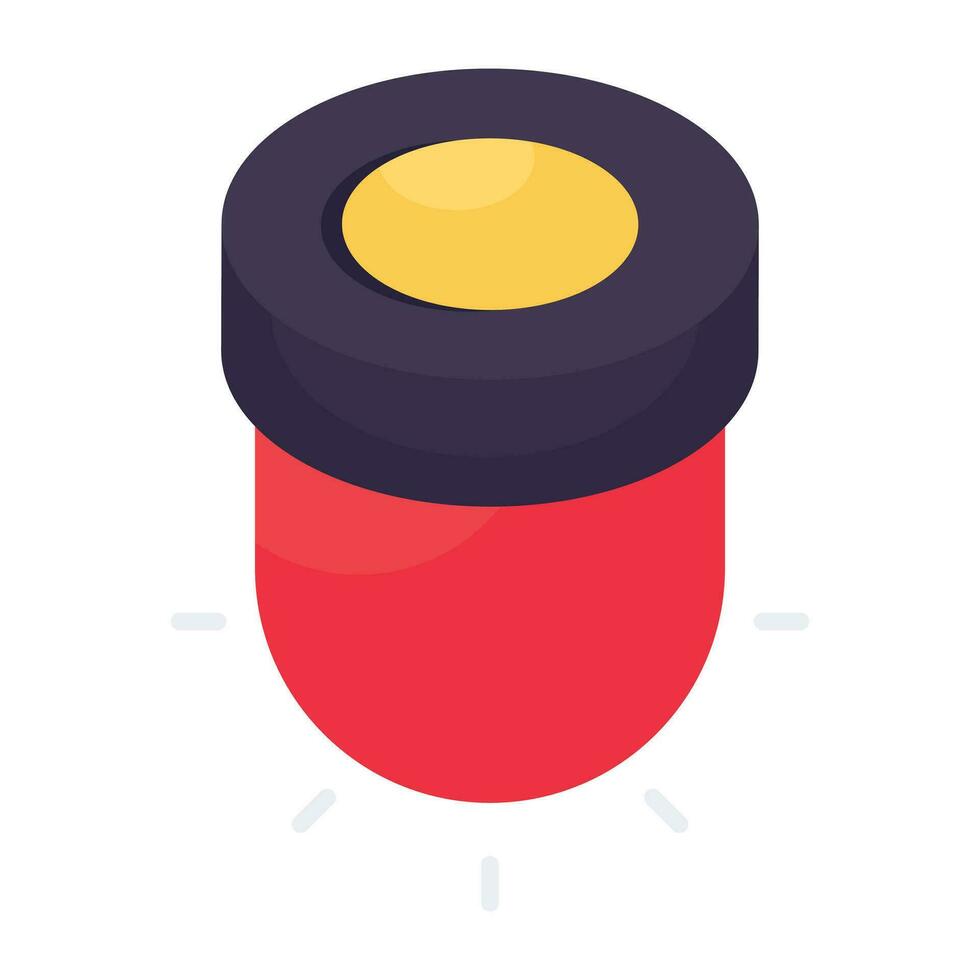 Revolving red light icon, vector design of siren