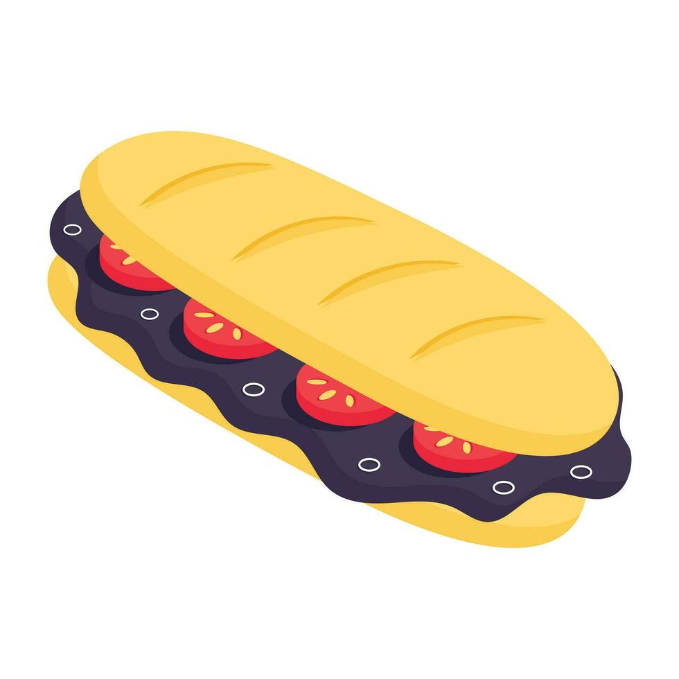 Modern design icon of hotdog burger vector