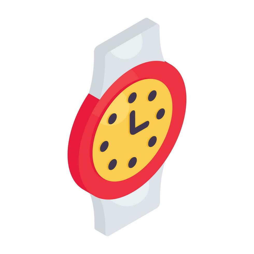 Editable design icon of wrist watch vector