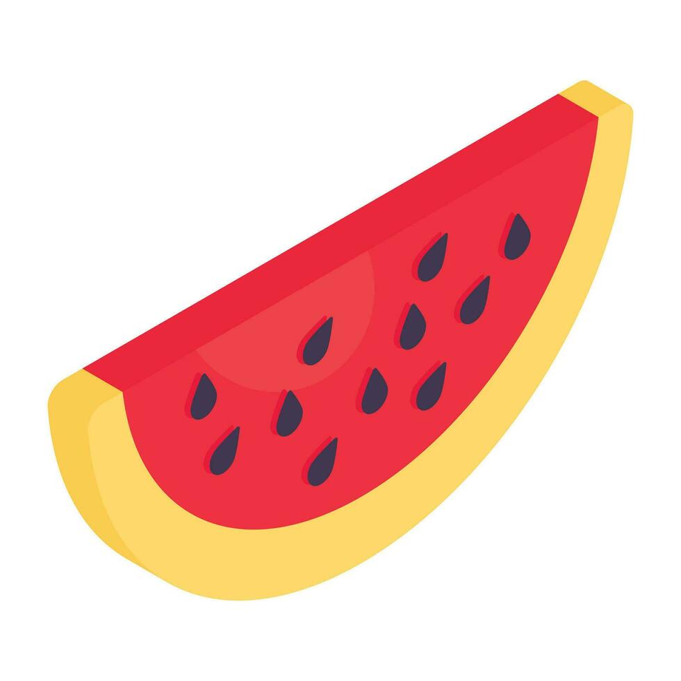 Summer juice fruit icon, vector design of watermelon