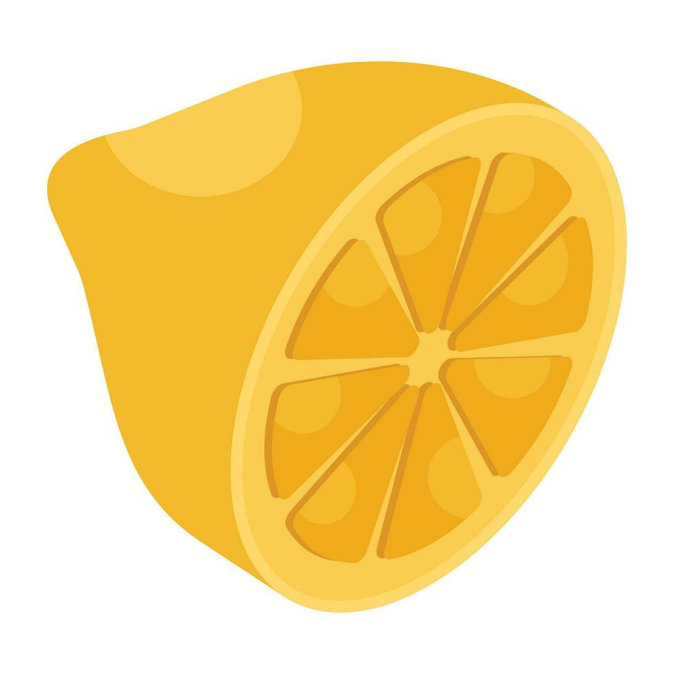 A unique design icon of lemon vector