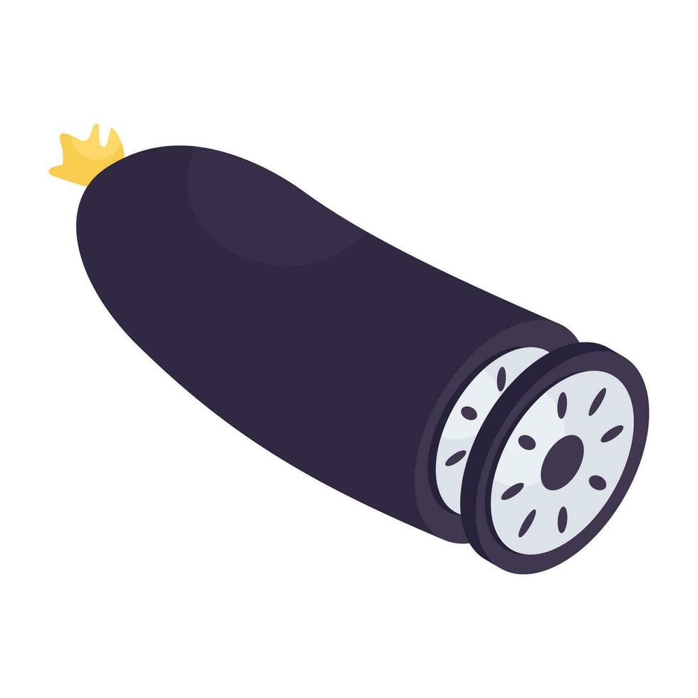 A unique design icon of sausage cut vector
