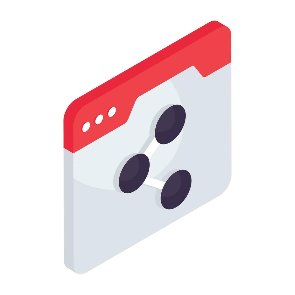 Share website icon in bright color design vector
