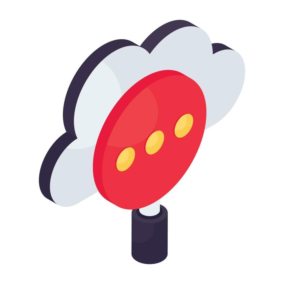 Creative design icon of search cloud vector