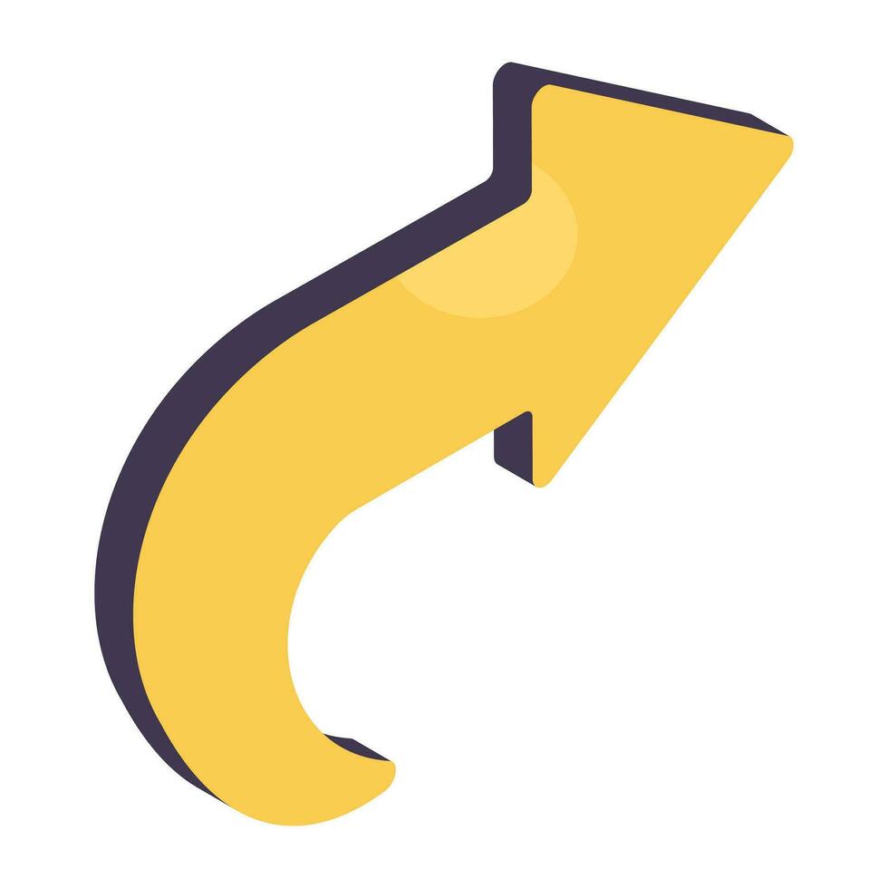 Modern style icon of forward arrow vector