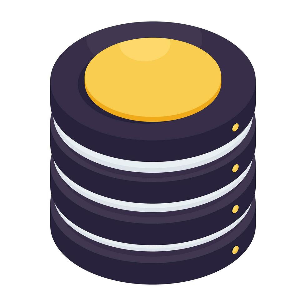 An icon design of database available for download vector