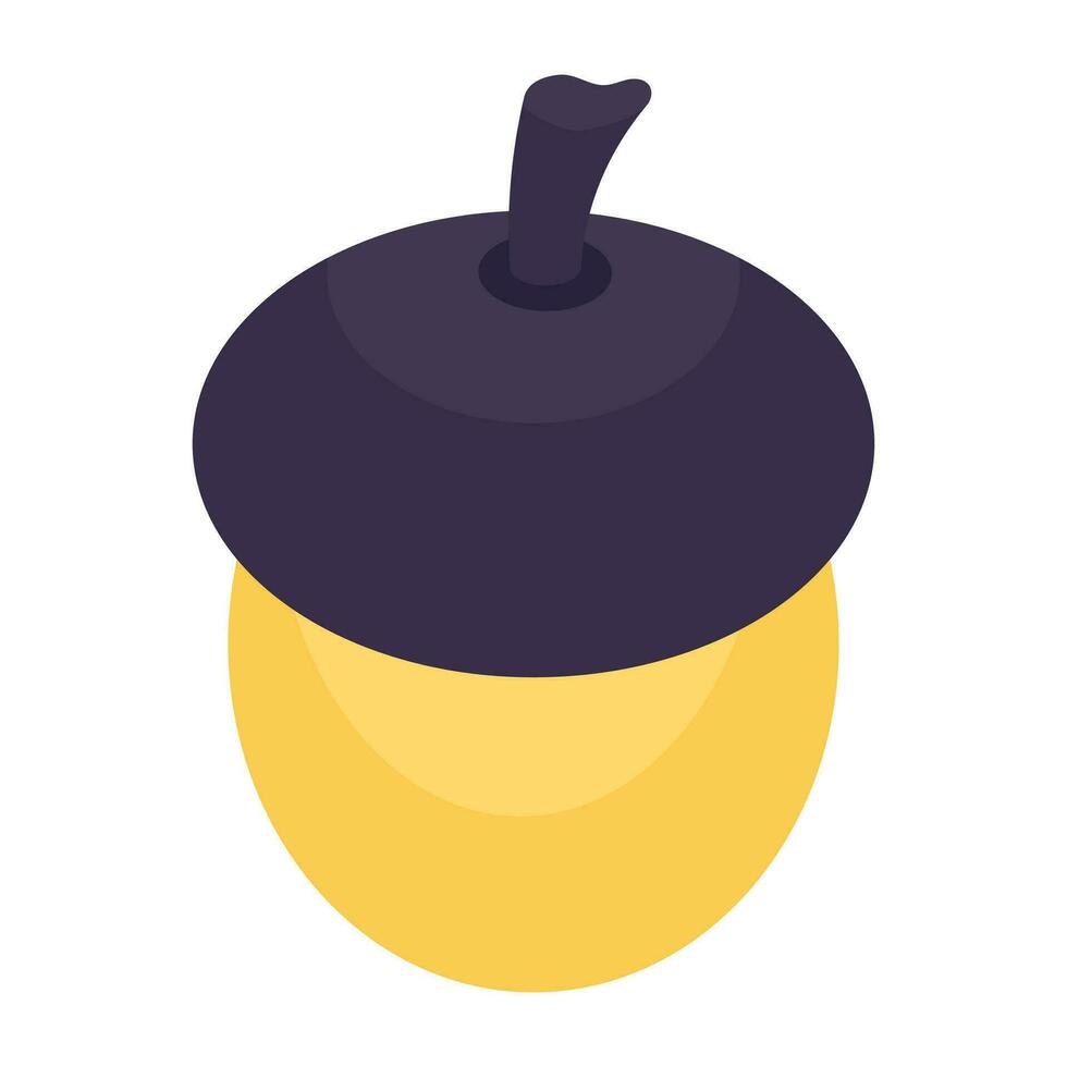 A beautiful design icon of acorn fruit vector