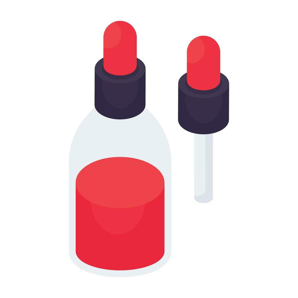 A beautiful design icon of serum oil bottle vector