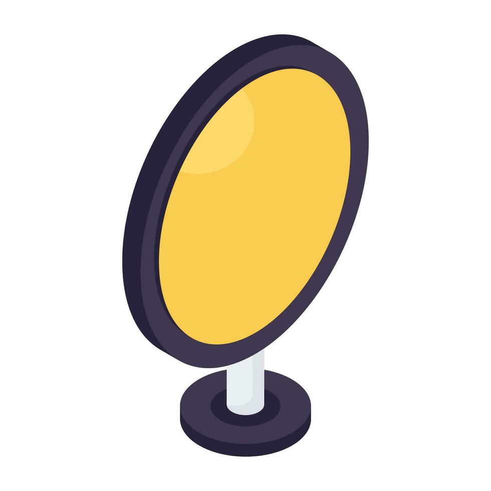 Modern design icon of pedestal mirror vector