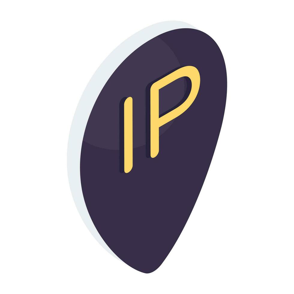 Creative design icon of ip address vector
