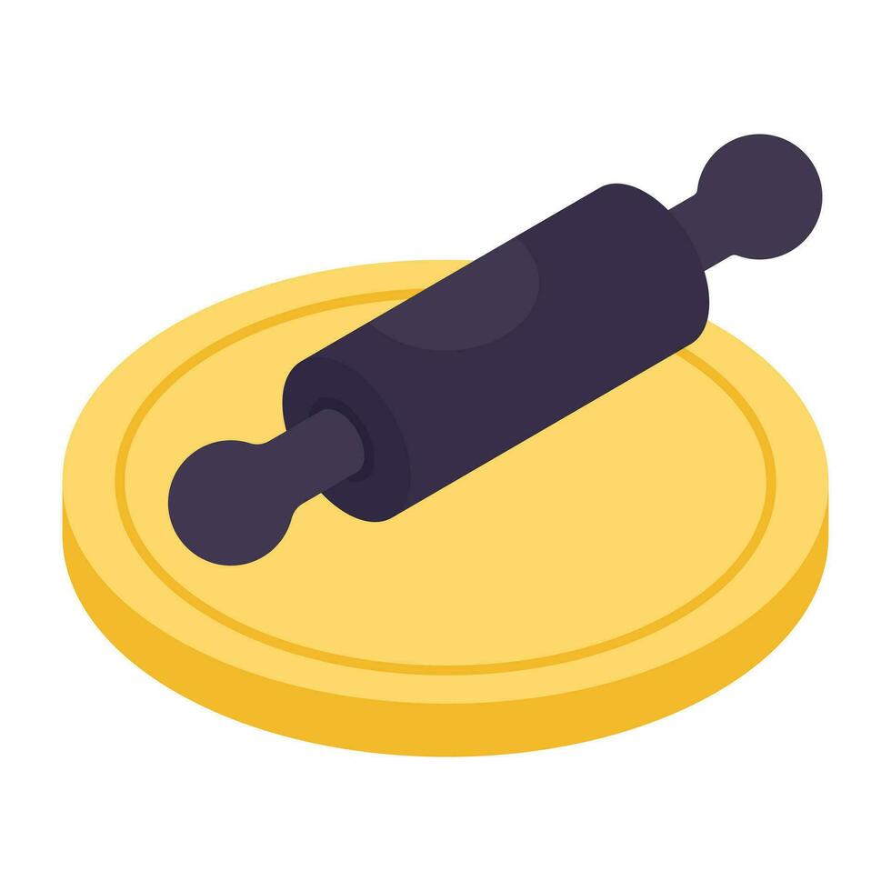 A unique design icon of dough roller vector