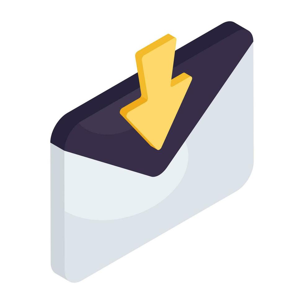 A unique design icon of mail download vector