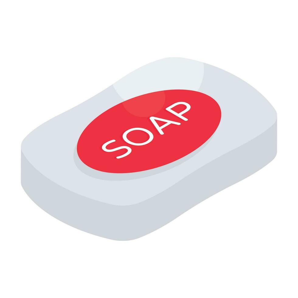 A creative design icon of soap available for instant download vector