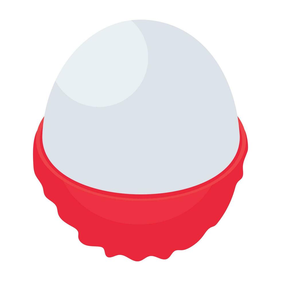 hervido huevo icono, editable vector