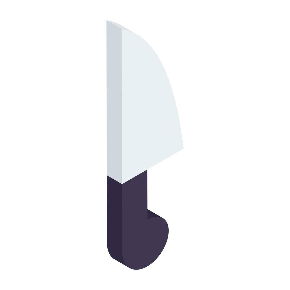 Modern design icon of knife, isometric vector