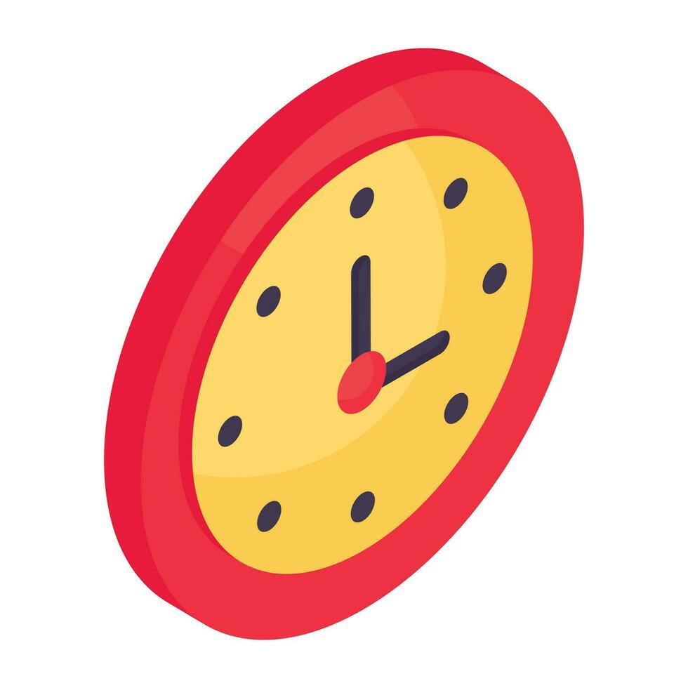 editable diseño icono de pared reloj vector