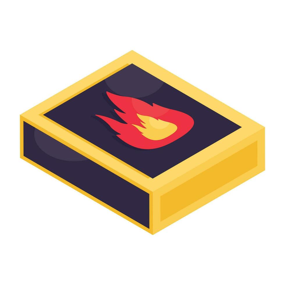An icon design of matchbox vector