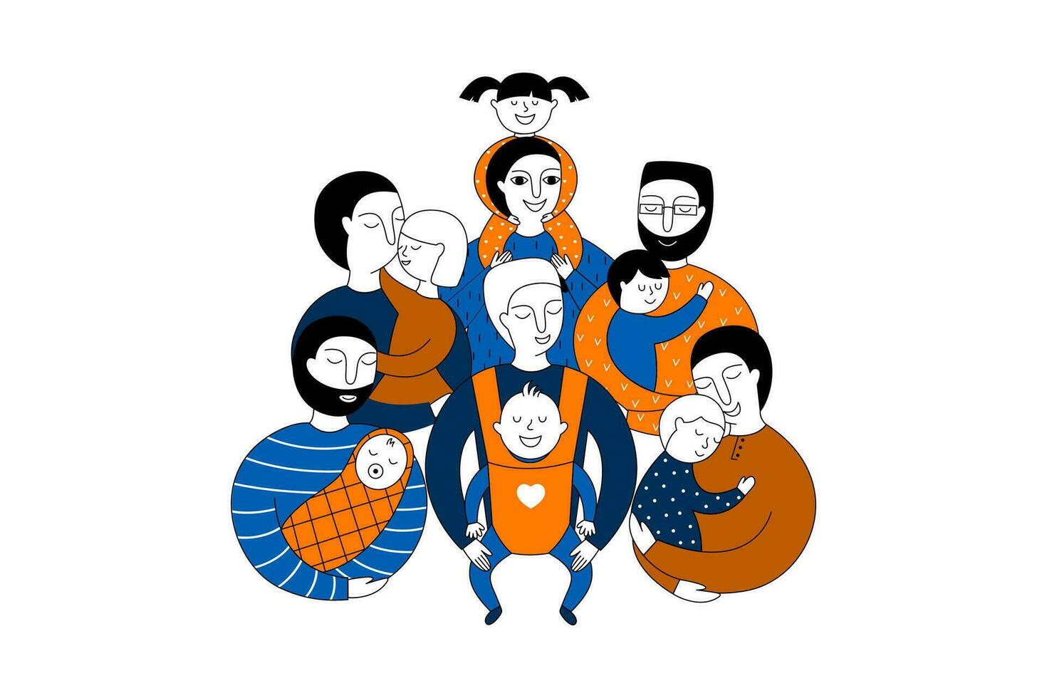Happy Father's Day greeting card. vector