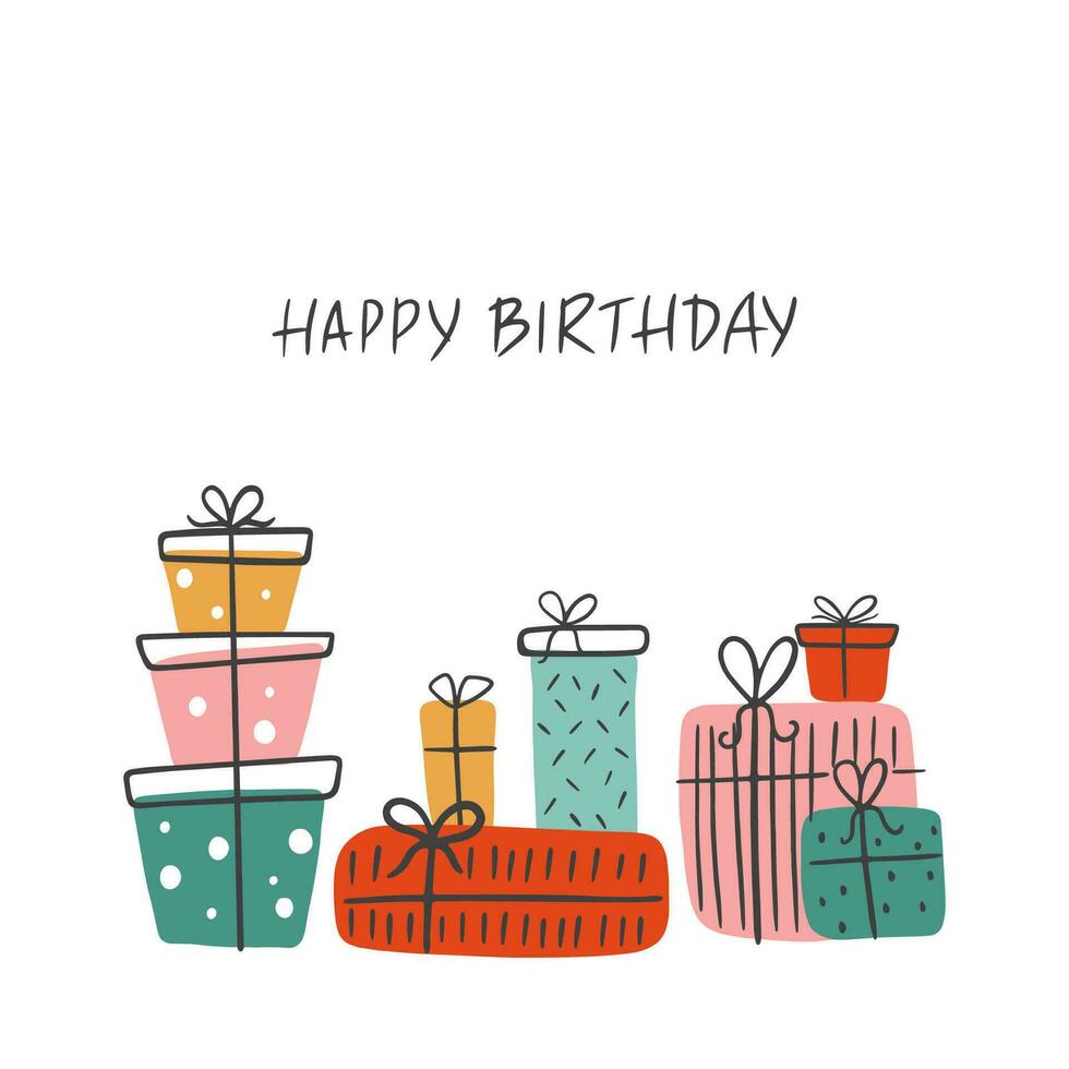 Birthday greeting card vector