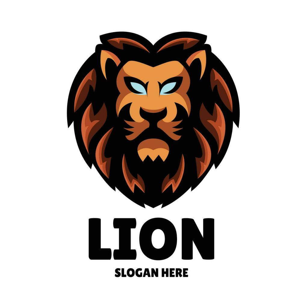 león mascota logo esports ilustración vector