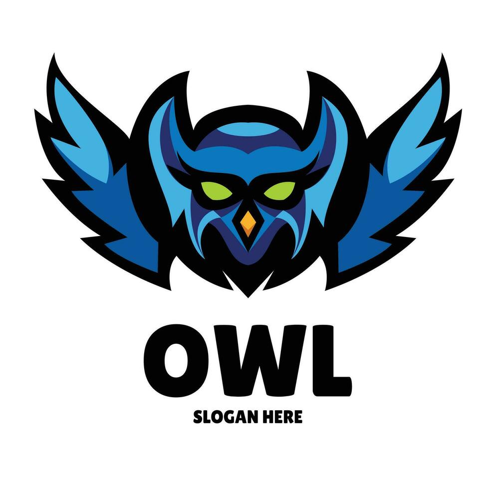 owl mascot logo esports illustration vector