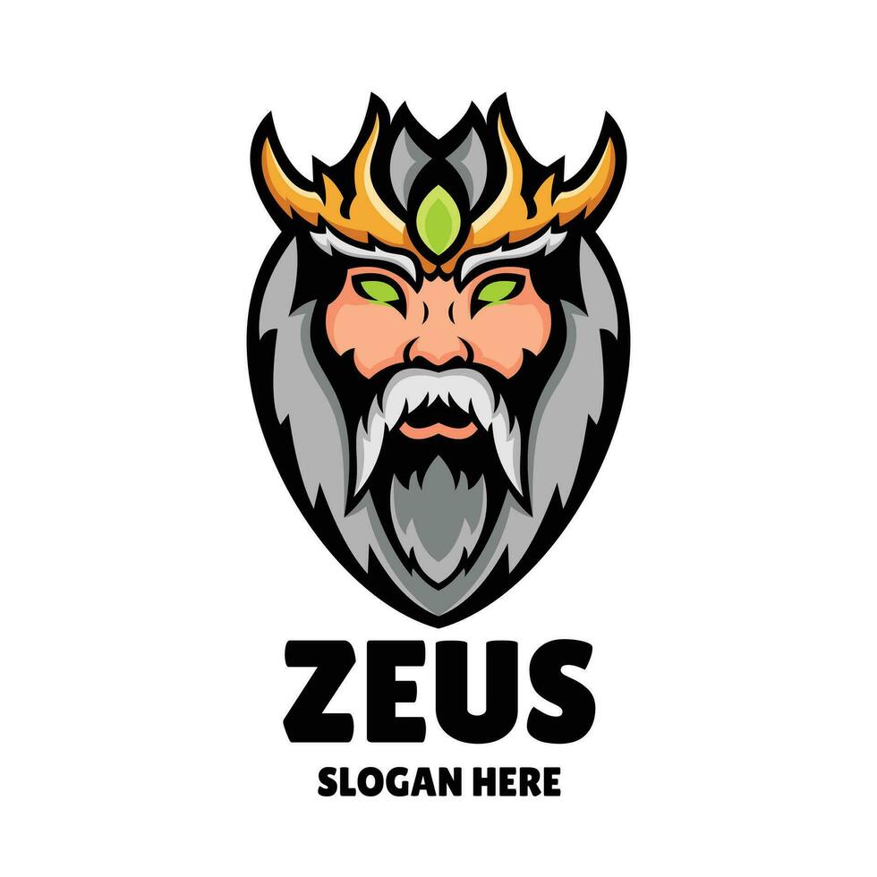 Zeus mascota logo esports ilustración vector