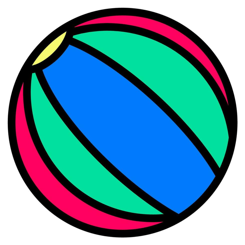 pelota volly icono vector o logo ilustración estilo