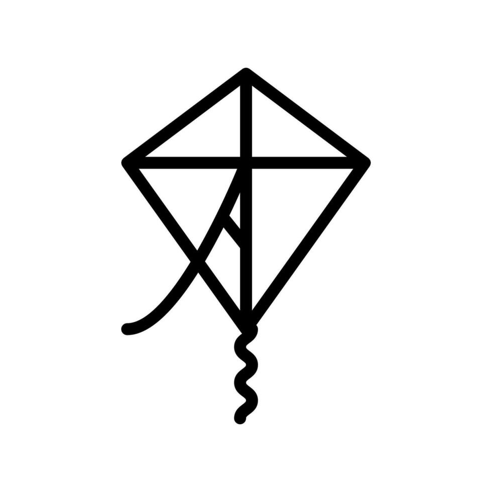 Kite icon vector or logo illustration style
