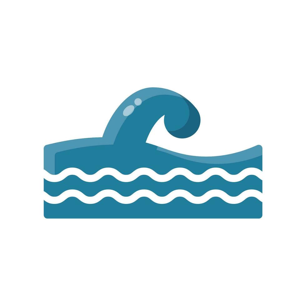 Wave icon vector or logo illustration style