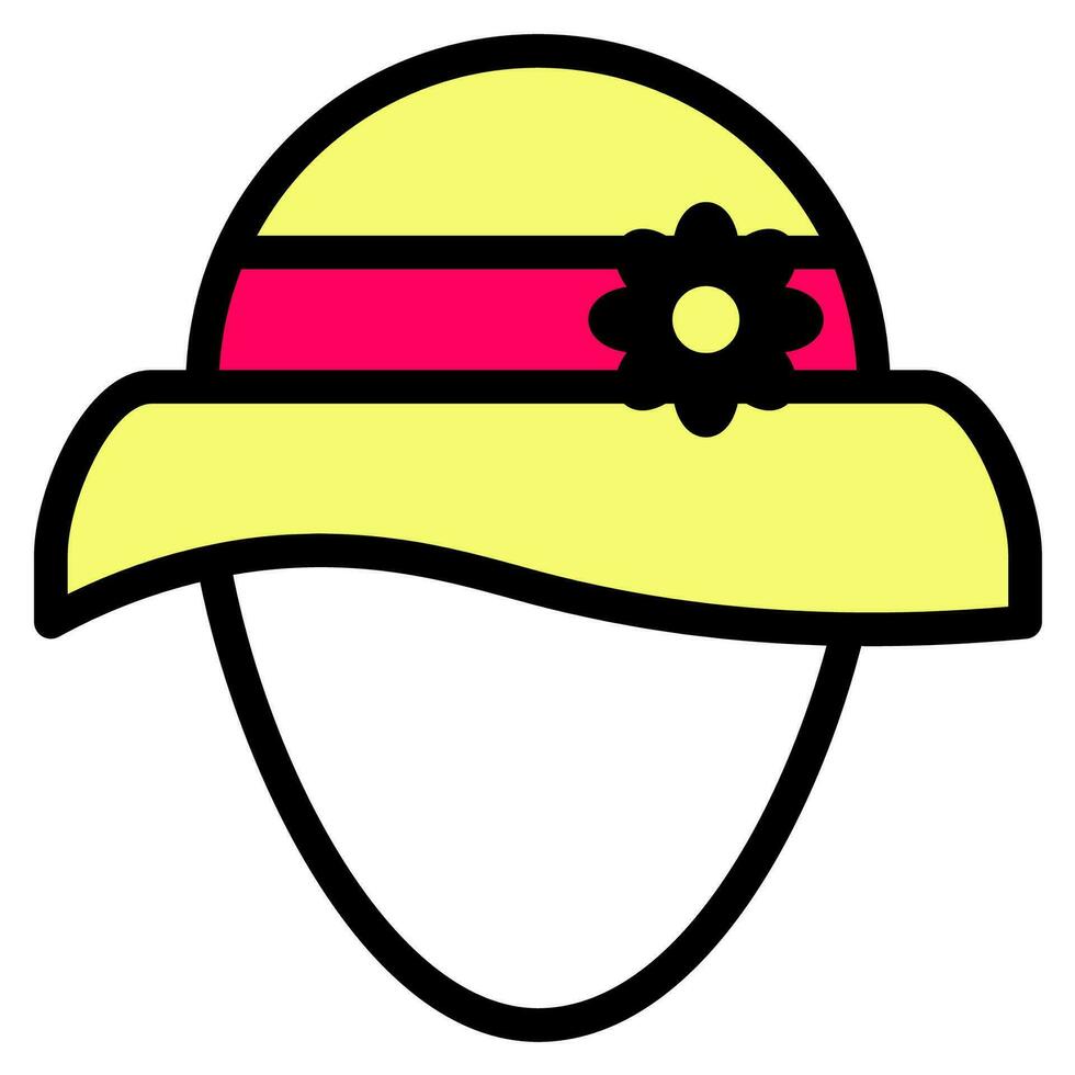 gorra verano icono vector o logo ilustración estilo