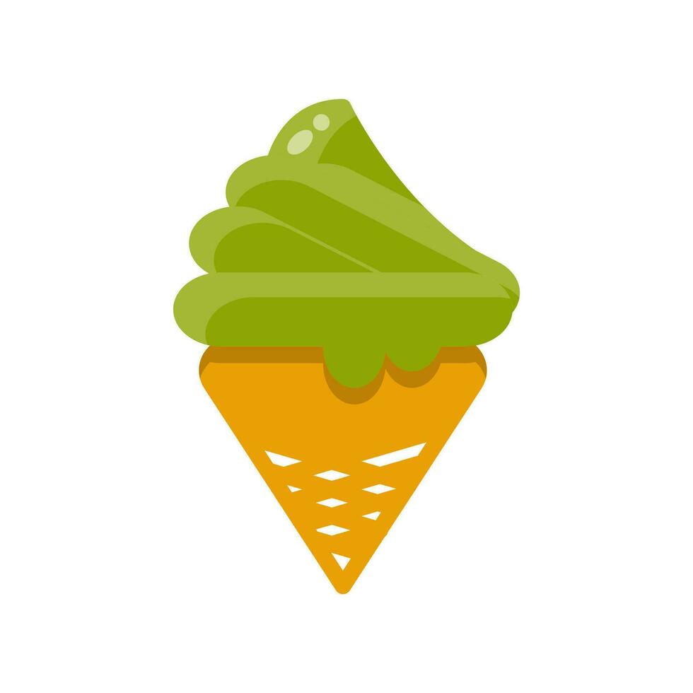 hielo crema icono vector o logo ilustración estilo