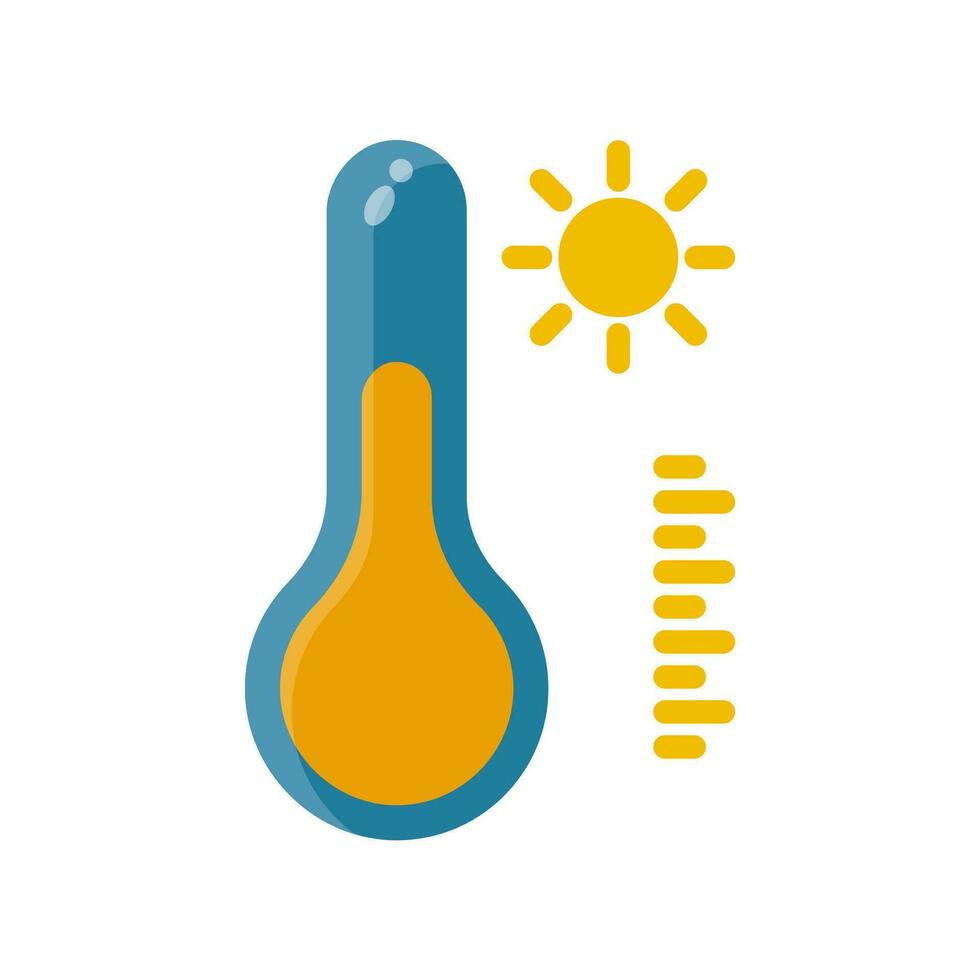 temperatura icono vector o logo ilustración estilo