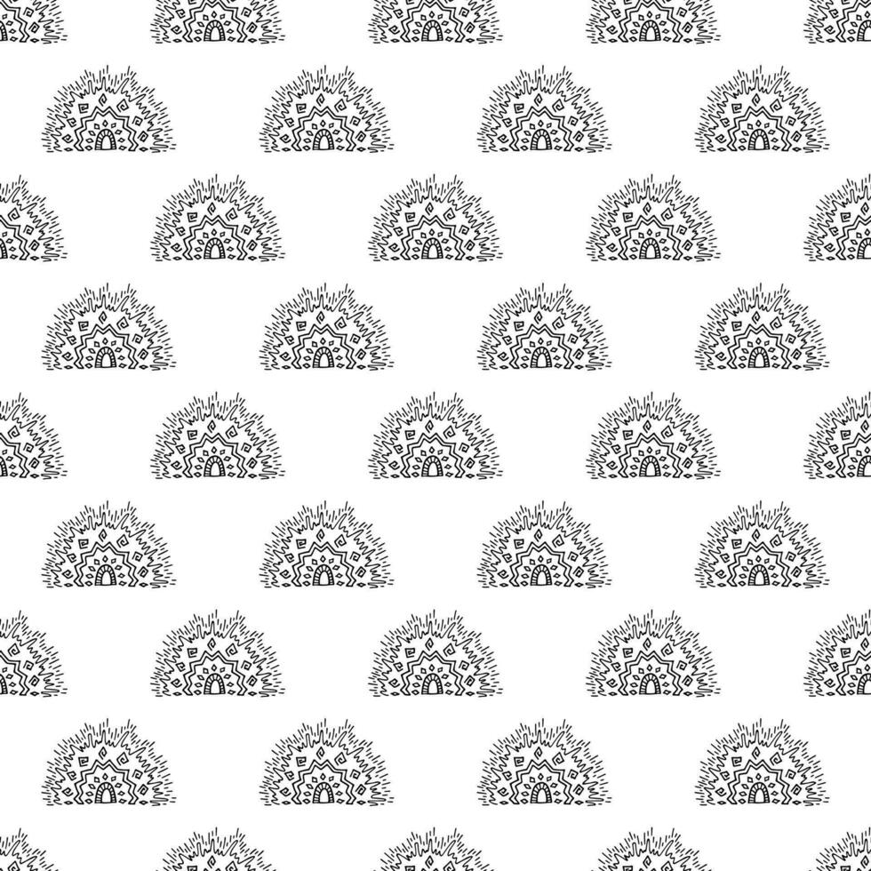 Seamless pattern with rainbow doodle for decorative print, wrapping paper, greeting cards, wallpaper and fabric vector