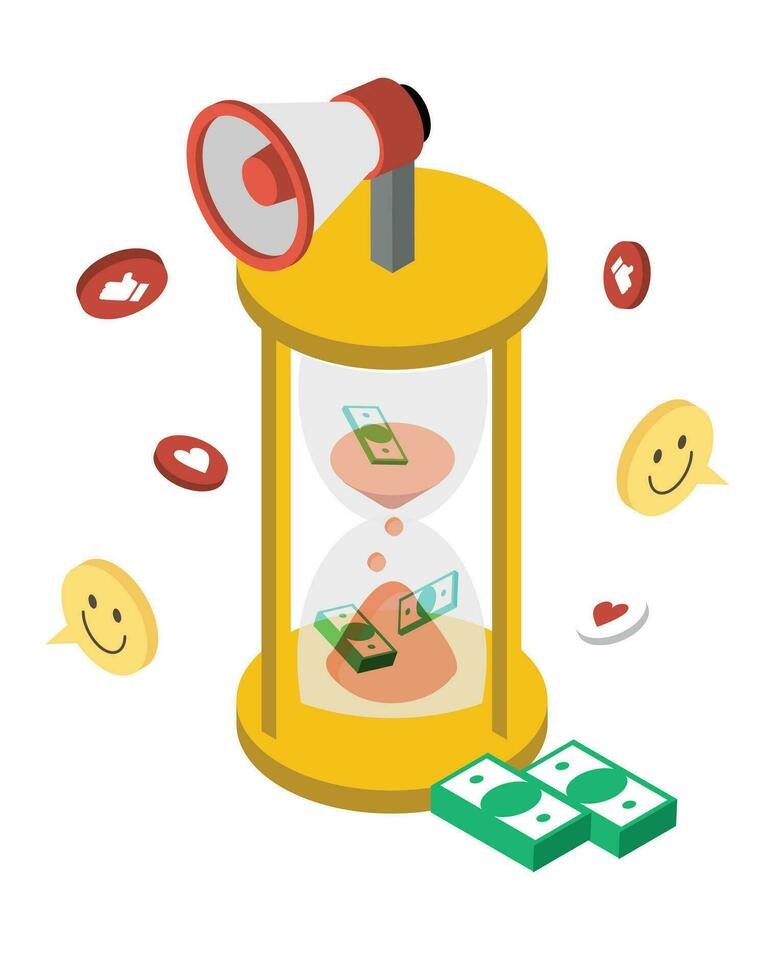 Loud budgeting is a trend that encourages people to show their finance management and empower you to save money vector