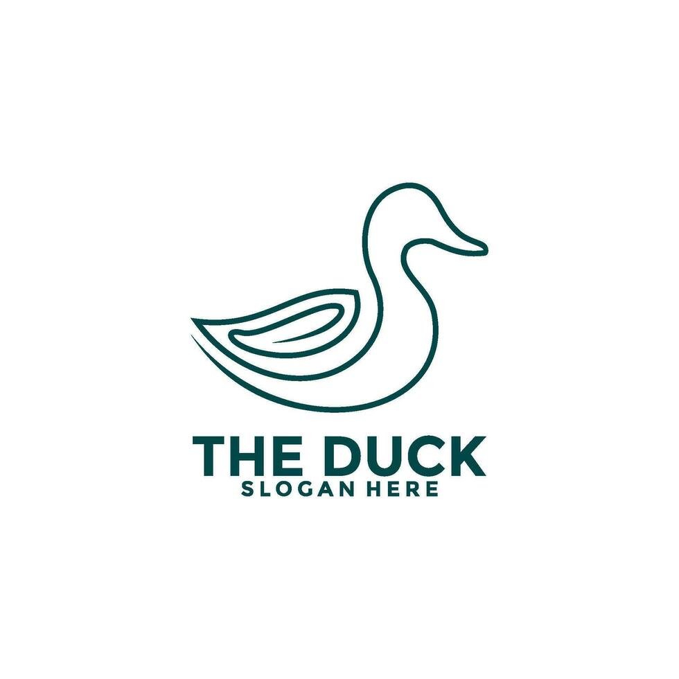 Fast Duck Vector , Mallard logo hunting. Duck farm Logo Vector illustration Template
