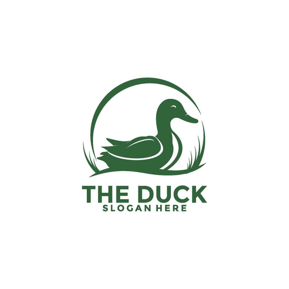 Duck Vector , Mallard logo hunting. Duck farm Logo Vector illustration Template