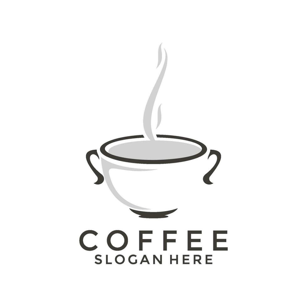 café taza logo vector, café comercio, café logo diseño inspiración vector modelo