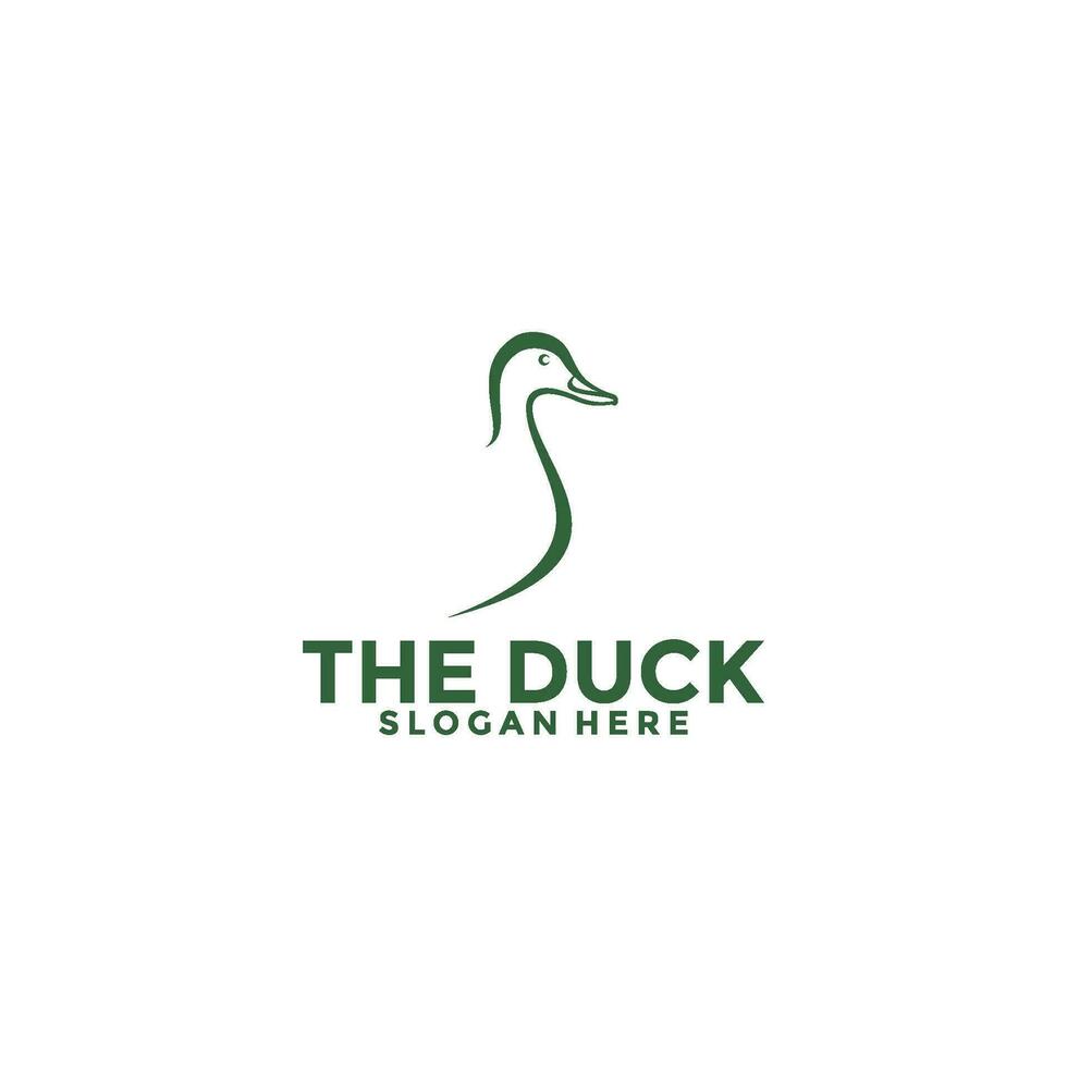 Fast Duck Vector , Mallard logo hunting. Duck farm Logo Vector illustration Template