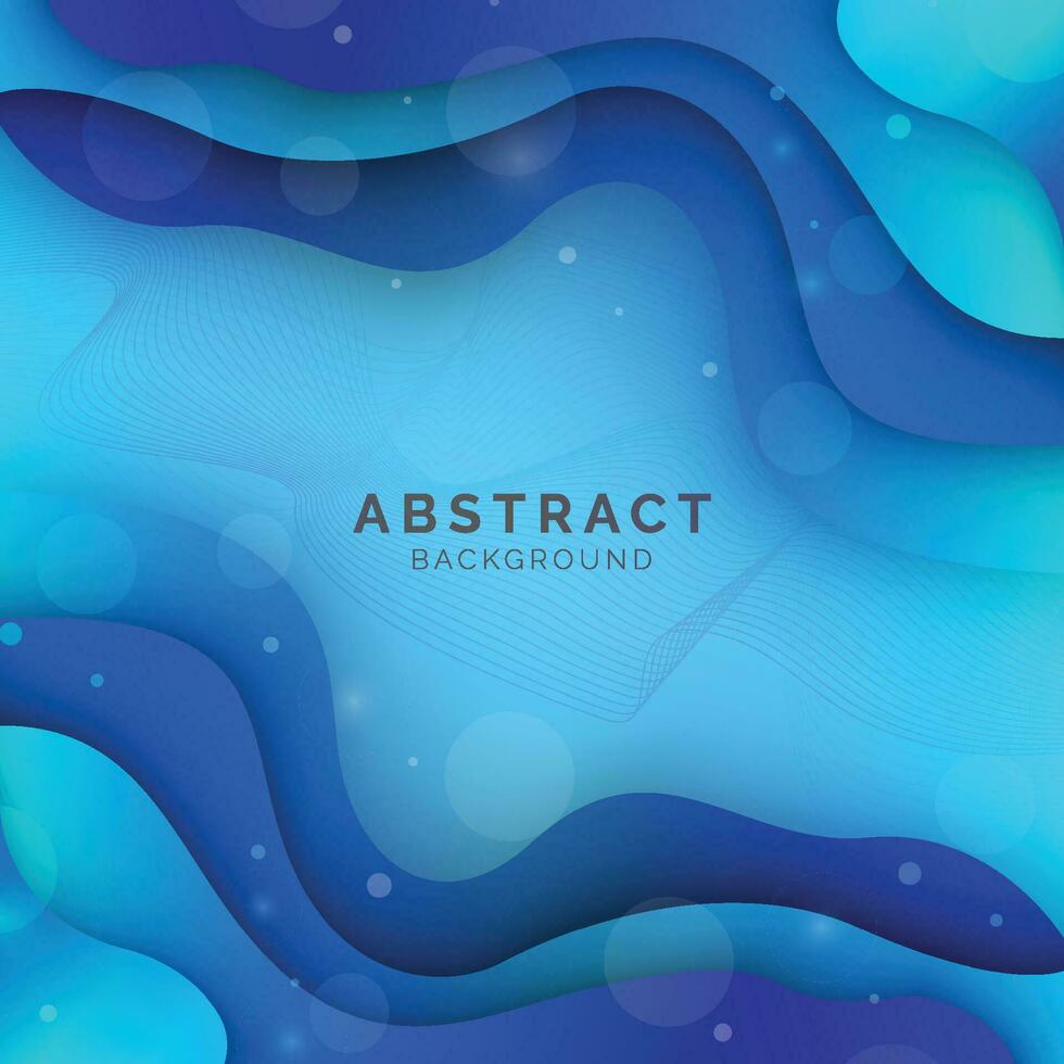 Abstract modern colourful liquid shape background, template for website, banner art, poster design, blue gradient wallpaper, vector illustration